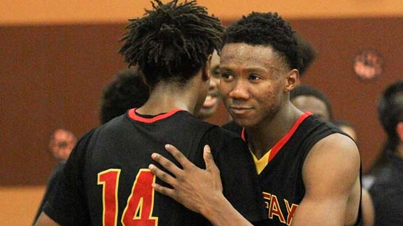 Donald Gipson helped Fairfax win the L.A. City Section title last year. He is currently rehabbing from a knee injury and hopes to get back to court in January. Photo: vancouverbasketball.ca.