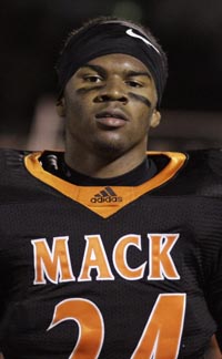 Running back Jerrell Alberty was one of the top performers for 12-1 McClymonds. Photo: Willie Eashman.