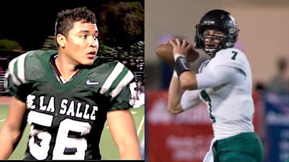 Two of this week's honorees are Damon Wiley and Zach Taylor of Buena Park. Photos: UnderTheRadar.com via YouTube & Miguel Vasconcellos/OCSidelines.com.