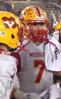 Colin Schooler was a warrior on both sides of the ball for Mission Viejo all during the postseason. Photo: Paul Muyskens.