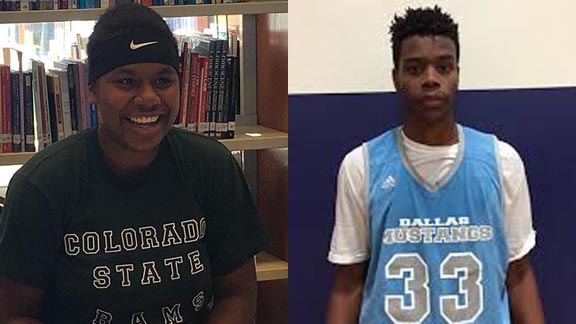 Two of this week's SoCal/NorCal honorees are Irene Covailu from Sacramento Rosemont & Devante Detrive from L.A. Birmingham. Photos: rosemontsportsblog.com & wegotnextt.com.