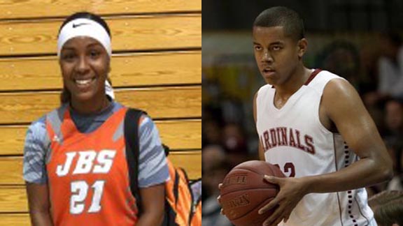 Two of this week's top stat stars are Shanaijah Davidson from Pioneer of Woodland and Kaijai Yee-Stephens of Santa Cruz. Photos: premierball.com & Tim Cattera.