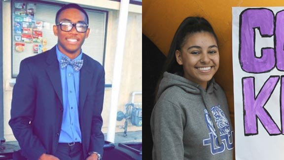 Two of this week's SoCal/NorCal Players of the Week are Daniel Chatman of Anaheim Fairmont Prep and Kaliya Griffin of Sacramento Inderkum. Photos: Twitter.com & natomasunified.org.