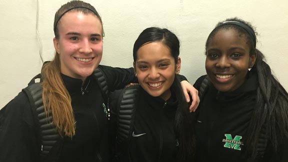 Two other four-year varsity players who shared the journey with Sabrina at Miramonte were Keanna Delos Santos and Uriah Howard. Photo: Mark Tennis.