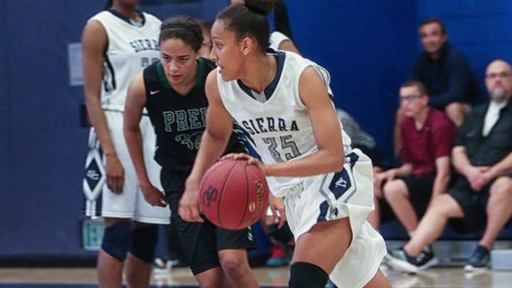 Junior guard Alexis Griggsby hit the game-winning shot for Sierra Canyon of Chatsworth in a win last Saturday vs. Orange Lutheran. Photo: sierracanyonschool.org.