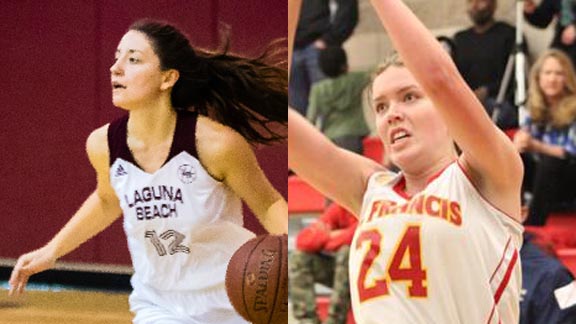 Two of this week's SoCal/NorCal Players of the Week are Jackie Cenan of Laguna Beach and Lauren Craig from Sacramento St. Francis. Photos:  Taylor Osborn/OCSidelines.com & stfrancishs.org.