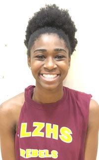 Dijour Ledbetter delivered a 40-point game for her team and is a player to watch. Photo: Courtesy school.