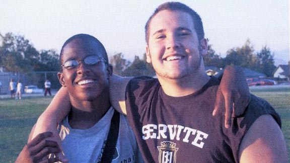 Matthew Slater (left) played in last year's Super Bowl for the New England Patriots. Ryan Kalil (right) is playing in this year's Super Bowl for the Carolina Panthers. Perhaps the former Servite of Anaheim teammates can one day compare rings? Photo: @ServiteSports/Twitter.com.