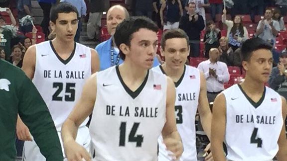 Colby Orr (14) made game-tying basket and game-winning free throw with 4.9 seconds left in NorCal Open Division championship. Photo: Mark Tennis.