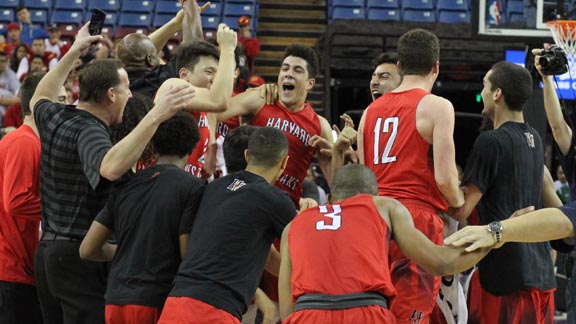 It's party time for players from Harvard-Westlake after they captured CIF Division IV state title at Sleep Train Arena. Photo: Willie Eashman.