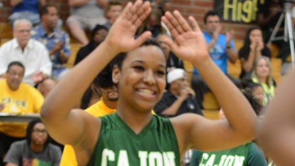 Kayla Washington hopes her outstanding career at Cajon (San Bernardino) doesn't end until March 24 in Sacramento. Photo: GoFundMe.com.