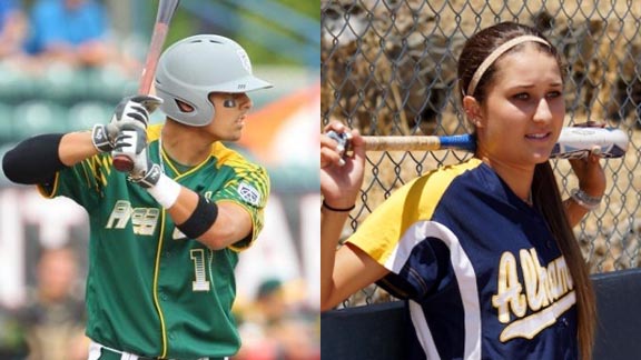 Two of this week's top stat stars are Carter Aldrete (Monterey( & Briana Perez (Alhambra, Martinez). Photos: StudentSports.com & SportStarsOnline.com.