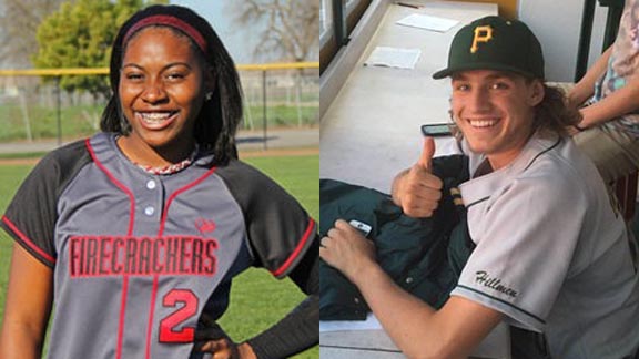 Two of this week's top stat stars are Dari Orme from Vanden of Fairfield and Radd Thomas from Placer of Auburn. Photos: hometeamsonline.com & Twitter.com.