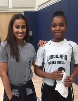 WNBA superstar Skylar Diggins visited with Osborne and teammates early in the season. Photo: Twitter.com.