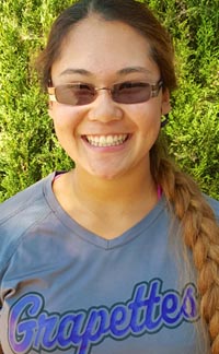 Sarah Fukushima led Sacramento Sheldon in home runs this season and was a frequent state stat star of the week. Photo: Grapettes.com.