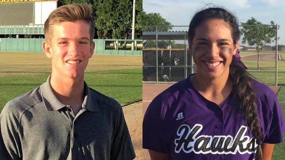 Two of this week's SoCal/NorCal Players of the Week are Kendall Burnett of San Diego Francis Parker and Mariah Mazon of Tulare Mission Oak. Photos: Courtesy family & Twitter.com.