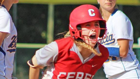 Our NorCal Softball Player of the Week, Nicole Bates of Ceres, capped a sensational career by helping team win CIF Sac-Joaquin Section D3 title. Photo: James Burns/The Modesto Bee.