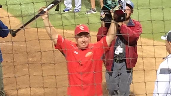 San Diego Cathedral Catholic's Gary Remiker exhults shortly after his team won CIF San Diego Section Open Division championship. Photo: Twitter.com.