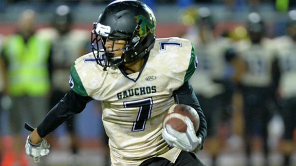 Narbonne of Harbor City's Jamal Hicks is the best grid-hooper from that school since former NFL star Nnamdi Asomugha played there. Photo: narbonnefootball.com.