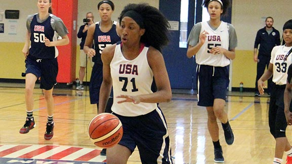 It should be another busy summer for Stockton St. Mary's junior-to-be Aquira DeCosta playing for a USA junior national team. Photo: usab.com.