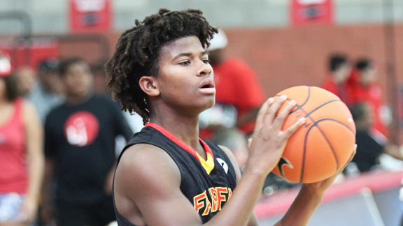 Ethan Anderson of L.A. Fairfax had a fantastic freshman campaign and moves up nine spots in the final Top 25 for the 2019 class. This class will expand to include 40 more ranked prospects in the fall. Photo: Andrew Drennen