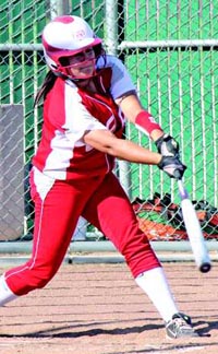 Ms. Softball State Player of the Year Nicole Bates wasn't the only top player for Ceres. Catcher Mahlena O'Neal also had a standout season (.479, 43 RBI, 9 HRs) and career. Photo: Dale Butler/Ceres Courier.