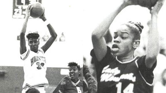 Two of the greatest players in WNBA history -- Lisa Leslie and Tina Thompson -- not only are both from the same high school but played on the same team. Photo: Cal-Hi Sports archives.