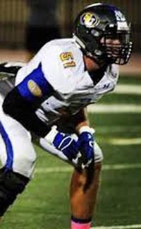 Sutter's Logan Hungrige ate up opposing ball carriers and running backs last season with 134 tackles, including 7.5 sacks. Photo: hudl.com.