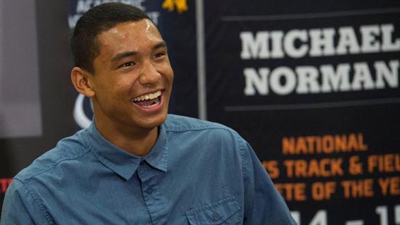 The honors keep piling up for recent Vista Murrieta grad Michael Norman, a two-time Gatorade National Track & Field honoree and now the State Athlete of the Year. Photo: murrieta.k12.ca.us.