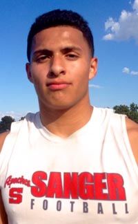 Miguel Garcia has been a leader at Sanger since his sophomore season. Photo: CentralValleyFootball.com.