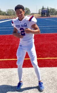 In addition to Folsom quarterbacks getting huge totals each year, so do Folsom receivers. The team's top receiver this year is senior Drake Stallworth. Photo: Twitter.com.