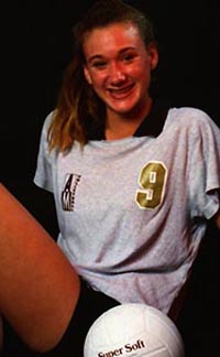 Kerri Walsh as a high school standout at Archbishop Mitty of San Jose. Photo: Student Sports archives.