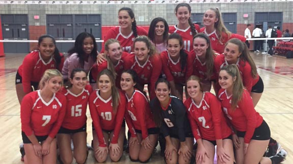 Mater Dei's consensus No. 1 in the nation ranked girls volleyball team gathered for photo earlier this week after win vs. JSerra. Photo: @MD_Athletics/Twitter.com.