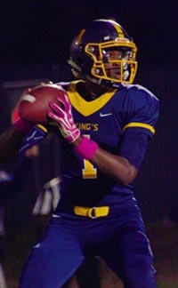 QB Michael Johnson Jr. played and had strong games as a freshman at The King's Academy. Photo: Hudl.com.