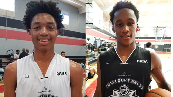 Wing Elijah Scranton of Sun Valley Village Christian is one of the best athletes in California's Class of 2019, while guard Gianni Hunt has grown physically after starting as a freshman at Torrance Bishop Montgomery. Photo: Dinos Trigonis 