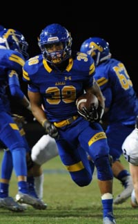 Dominic Barrera breaks into the clear for Bishop Amat during game from last week vs. Loyola of L.A. Photo: amattdclub.com.