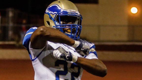 Malone Mataele has been a breakaway threat all season for Santa Margarita, which knocked off previous state No. 9 Gardena Serra last Friday. Photo: Twitter.com.