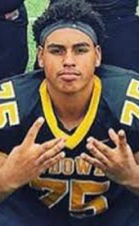 Alijah Vera-Tucker of Bishop O'Dowd, a 6-foot-4, 290-pound offensive tackle, has committed to USC. Photo: Twitter.com.