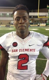 Brandon Reaves got emotional just after playing his final game at San Clemente. Photo: Paul Muyskens.