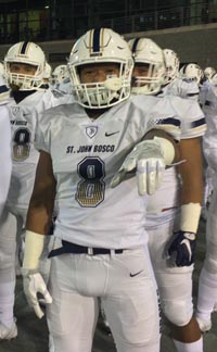 Senior linebacker Cross Poyer was one of the top defenders all season for No. 1 St. John Bosco. Photo: Mark Tennis.