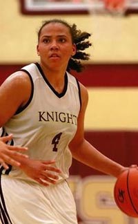 Destiny Littleton scores a ton of points but often still looks for teammates who have better open shots. Photo: Courtesy school.