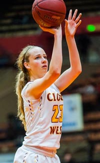 Maddie Campbell, the daughter of Clovis West head coach Craig Campbell, was named to last season's Cal-Hi Sports All-State Freshman Team. Photo: Samuel Stringer/SportStars.