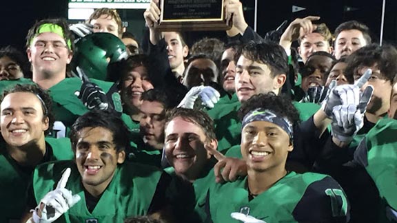 St. Mary's of Stockton players got a CIF NorCal title plaque after their blue banner from the Sac-Joaquin Section last week. Photo: Mark Tennis.