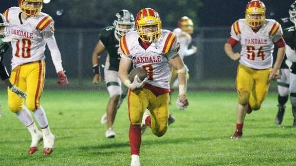 NorCal Offensive Player of the Week Will Semone breaks into the clear for Oakdale during game earlier this season against Manteca. Photo: Sean Kahler/The Modesto Bee.