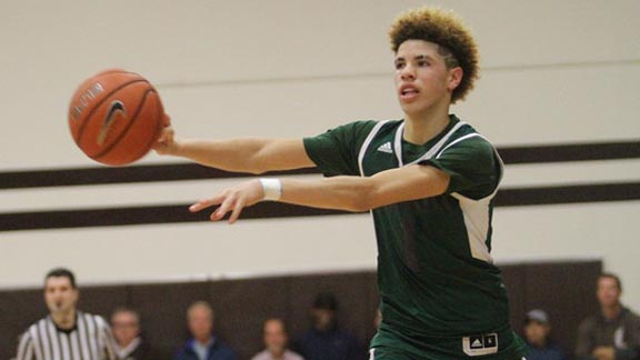 Chino Hills super soph LaMelo Ball is dishing for assists a lot more this season and team still hasn't lost since 2015 CIF state finals. Photo: James Escarcega.